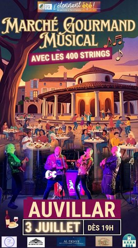 auvillar gym yoga 400 strings marché gourmand affiche marche gourmand Auvillar